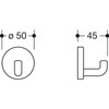 HEWI Wall Hooks Depth 45 mm Set of 3 Polyamide
