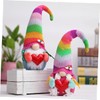 MAGICLULU 1pc Rainbow Knitted Love Rudolph High Hat Faceless Doll