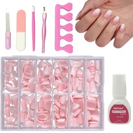 Virellay 360 Pcs Press On Nails Short, Fingernägel Fake Nails, Künstliche Nägel (Gradient Oval, 360pcs)