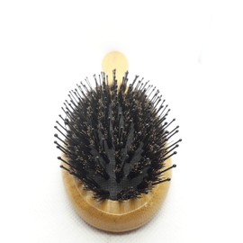 Flair Bamboo Boar Bristle Hair Brush Soft Nylon Blend Detangling (Mini)