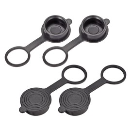 sourcing map Pack of 4 GX16 Aviation Plug Cover Waterproof Plastic Cap Black