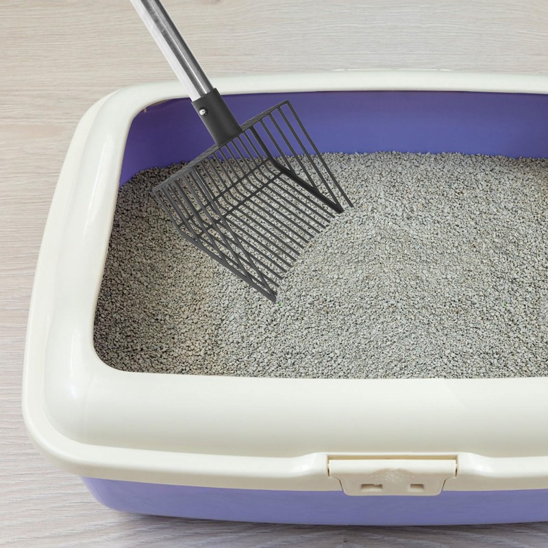 PUPTECK Fast Sifting Cat Litter Scoop - Long Handle Chicken