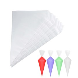 Topatrol Pastry Bags for Confectionery, Disposable Durable, Cream Pastry Bags, Approximately 100 Pieces, Thick, Large, Medium, Small, PE Polyethylene, Disposable Pastry Bags, Fresh Cream, Squeeze