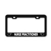 Nurse Practitioner Black Front Rear Aluminum License Plate Frame