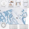 Caheansi Nautical Coastal Shower Curtain, Blue Ocean Beach Seashell Starfish