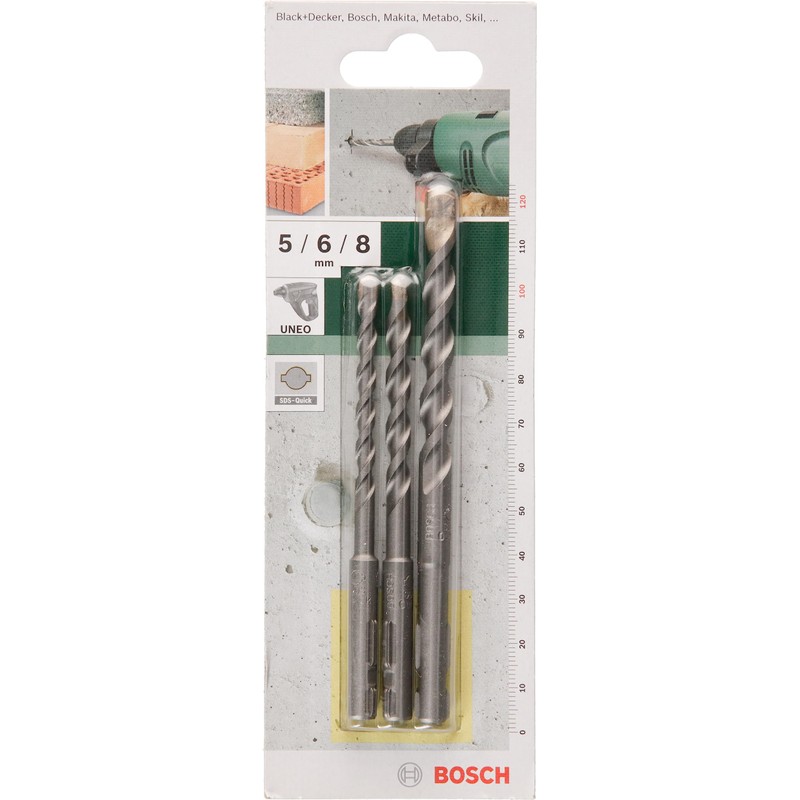 Bosch SDS-Quick 2609256918 Set of Drill Bits for Concrete 5
