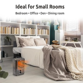 EZ-HEAT 1,500-Watt Portable Milkhouse Style Utility Space Heater with Adjustable Thermostat, Overheat Protection, and Safety Tip-Over Switch, Speckled Gloss, MTFH-01C