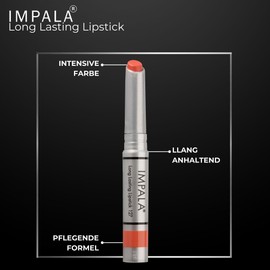 Impala - Long Lasting Lipstick Colour Shiny Coral Brown Nº 127 | Permanent Lipstick | Permanent Lipstick Stick | Long Lasting | Moisturising Lipstick