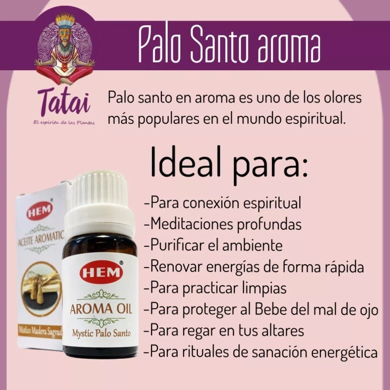 Tatai Aceite Aromático Palo Santo 10ml 1 Frasco