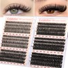 Calphdiar Wispy Cluster Lashes D Curl Individual Eyelashes Natural Lash