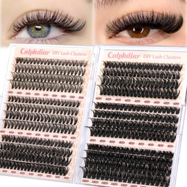 Calphdiar Wispy Cluster Lashes D Curl Individual Eyelashes Natural Lash Clusters Fluffy Lashes Individual Cluster 476pcs Individual Lashes DIY Lash Extensions for Beginners(30+40+50+60+80+100D)