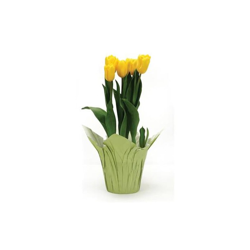 Queen of Wrap Premium 4.5" Pearlizedd Floral foil Plant Pot
