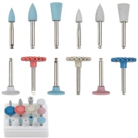Dental Composite Polishing Kit Rubber Resin Polishing Wheel RA Disc Kit Grinding and Polishing Set Dentist Materials 12Pcs