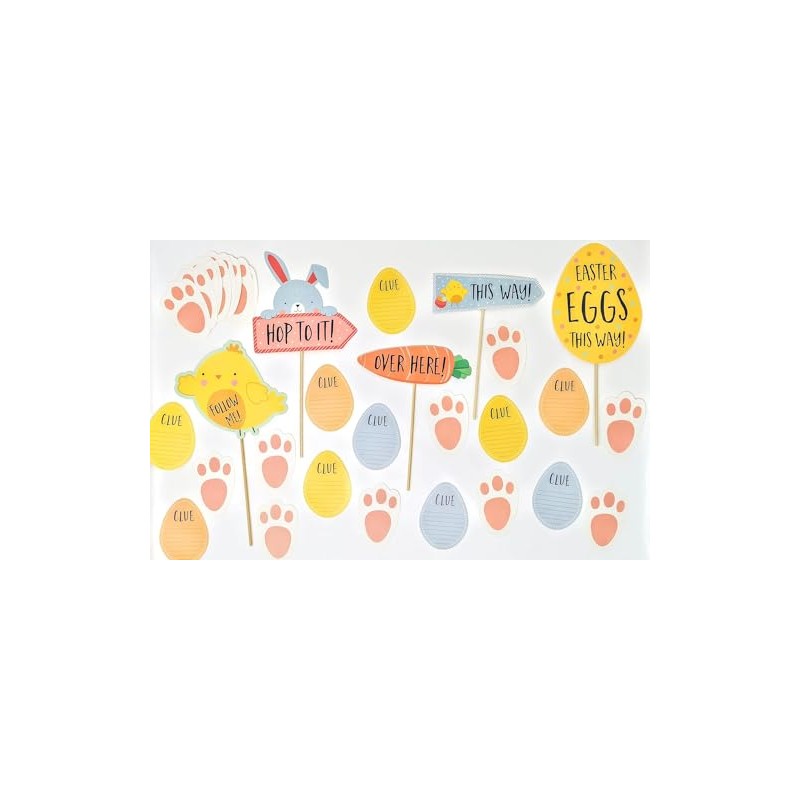 YLAB - Easter Egg Hunt Kit - Signs, Bunny Feet
