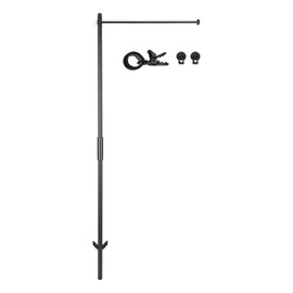 Acuxiaza 35.8 inch Garden Flag Pole Stand Holder Premium Yard Flag Holder with Clip and Spring Stoppers Heavy Duty Powder-Coated Weather-Proof Paint Garden Flag Stand for Outside House, Without Flag