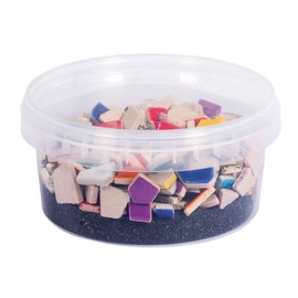 Rayher Fun Ceramica 14863999 Mosaic Mix, Polygonal, Coloured Glazed Clay, Colourful Mix for Crafts, Box 500 g, Approx. 380 Pieces, Multi-Coloured