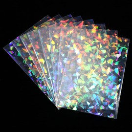 Black Lotus 100CT Double Side Foil Gemstone Rainbow Laser Flashing Holographic Photo YGO Card Sleeves Trading Cards Shield Magic Protector Protective Idol Cover (Gemstone 61x88mm)