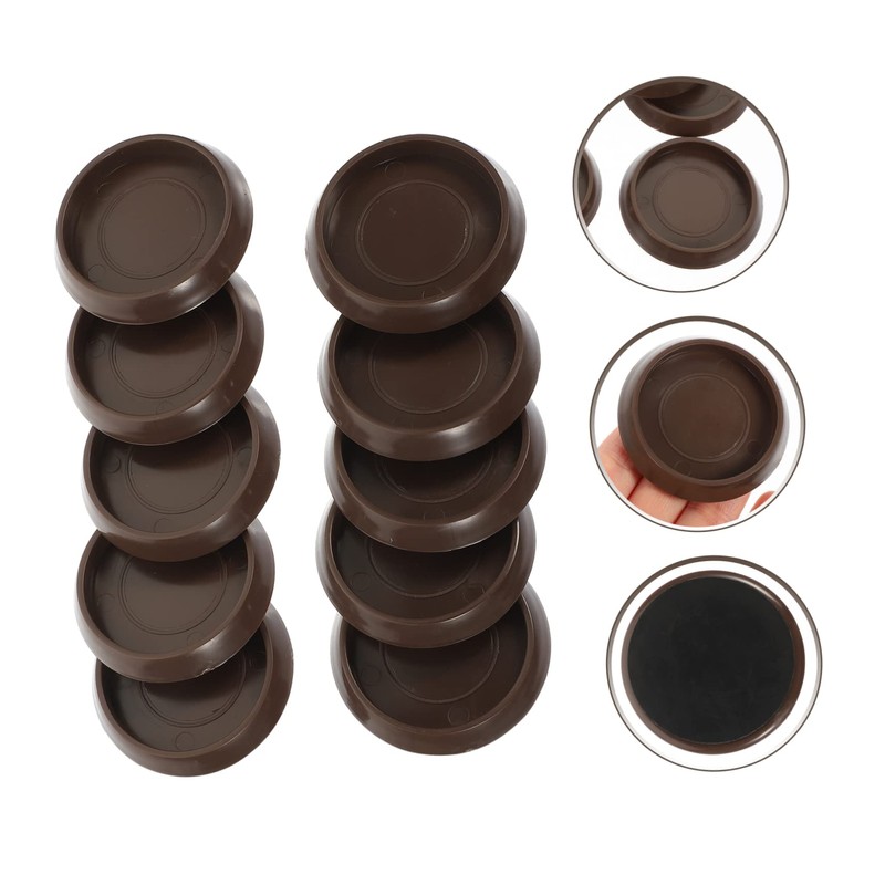 NOLITOY 10Pcs Multi Function Plastic Furniture Coasters Non Slip Chair