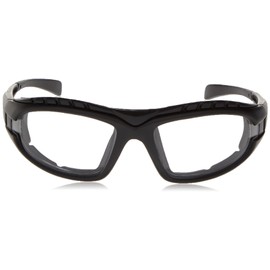 Crossfire 2724AF Diamondback Safety Glass Clear Anit-Fog Lens - Foam Lined Matte Black Frame