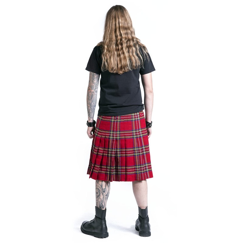 Black Premium by EMP Men's Red Plaid Kilt, red