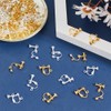 CRAFTYMELODY Pack of 60 Ear Clip Converters 2 Coloured Brass