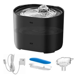 WANGCL Automatischer USB-Trinkbrunnen für Katzen mit 8 Ersatzfilterkartuschen, 2,2-l-Tank mit großem Fassungsvermögen, Zwei Wasserflussmuster