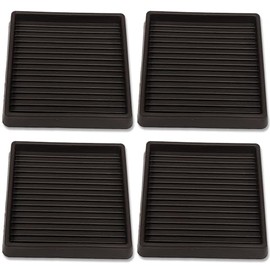 Furniture Caster Cups (8 Pack, 3" x 3"), Furniture Cups for Hardwoode Floors, Rubber Furniture Caster Cups, Bed Stoppers, Couch Stoppers