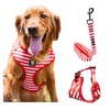 EcoBark Dog Harness and Matching Leash Combo Set; Soft Double