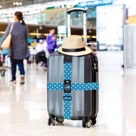 Travel Luggage Straps, Adjustable Luggage Straps for Suitcases, Cross Suitcase Belt with Quick Release Buckle for Luggage Suitcase Baggage