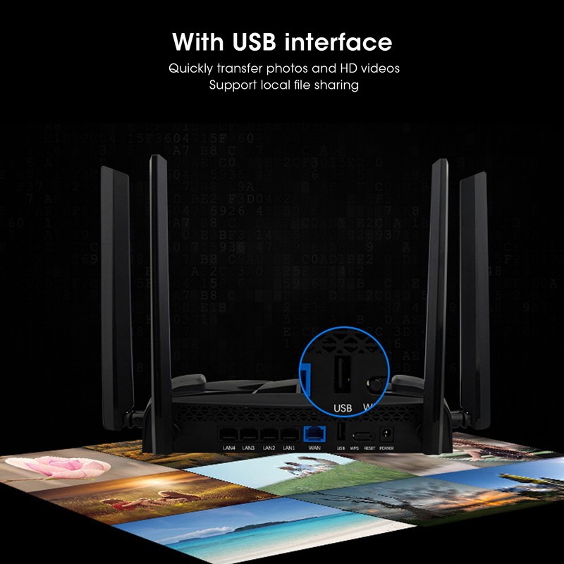 Wireless Router 2.4/5G WIFI Gaming Computer Networking Tool 2600M Z‑2600