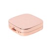 Einfache quadratische tragbare Pillendose aus Metall mit 3/8-Fach (Small, Rose