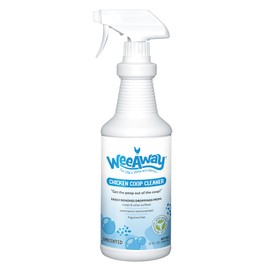 Wee Away Coop Refresher & Droppings Remover for Chickens, Enzyme Cleaner for Bird Poop, Odor Eliminator for Outdoor Chicken Coops, Unscented, 32oz