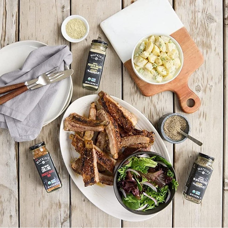 Watkins Organic Grilling Smoked Maple Rub, Non-GMO, Kosher, 3.8 Oz,