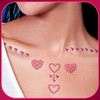 3 Sheers Pink Heart Rhinestone Sticker Acrylic Heart Gems Stickers
