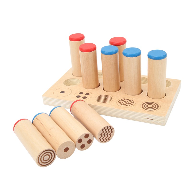Wooden Sound Cylinders Toy Sensory Integration Training Educational Sound Stick