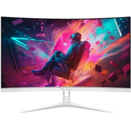 CRUA 27 inch 100HZ Curved Monitor Perfect for Gaming/Office/Dorm/Home use. Bundle Includes: LCD Cleaning Kit, HDMI Cable, Surge Protector, Cable Ties and USB Hub