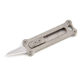 ILEAF Titanium Alloy daily Mini Pocket Utility Knife with Replaceable Blades, Ultra Compact and Lightweight