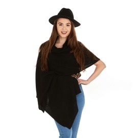 Manio Cashmere 100% Cashmere Knitted Wrap Pashmina Shawl Extra Large Scarf Stole for Women Travel