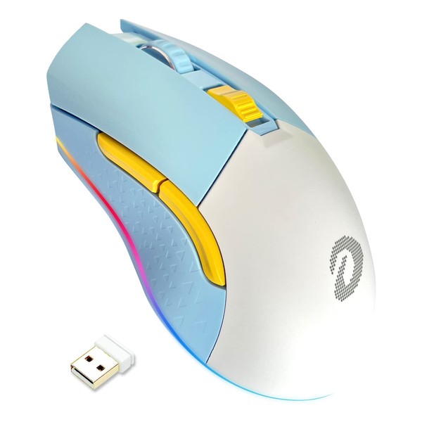 DAREU Wireless Wired Gaming Mouse Dual-Mode Rechargeable 7 Programmable Buttons,10K