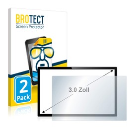 BROTECT 3 Inch Screen Protector for Touch Panel PCs with 3.0 Inch (7.6 cm) [60 x 45 mm, 4:3] (Pack of 2) - Clear Screen Protector Film