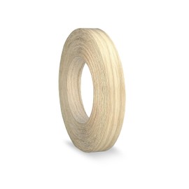 White Oak Veneer Edge Banding 1 1/2 inch x 25 ft Iron On Adhesive Real Wood Flexible Edging Glue Tape Trim Laminate Plywood Furniture Countertop Cabinet Formica Repair Strip Molding Roll Easy Trimmer