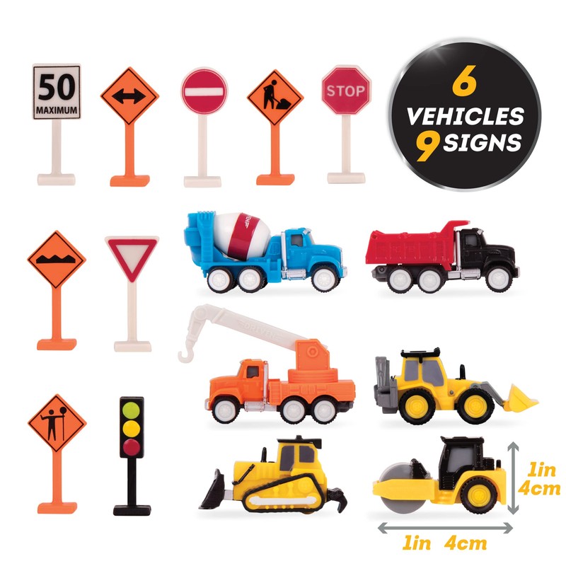 Driven by Battat WH1079Z Series Multipack (6 Pieces Construction Crew
