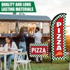 4 Sets Pizza Sign Sets 1 Pack Pizza Feather Flag