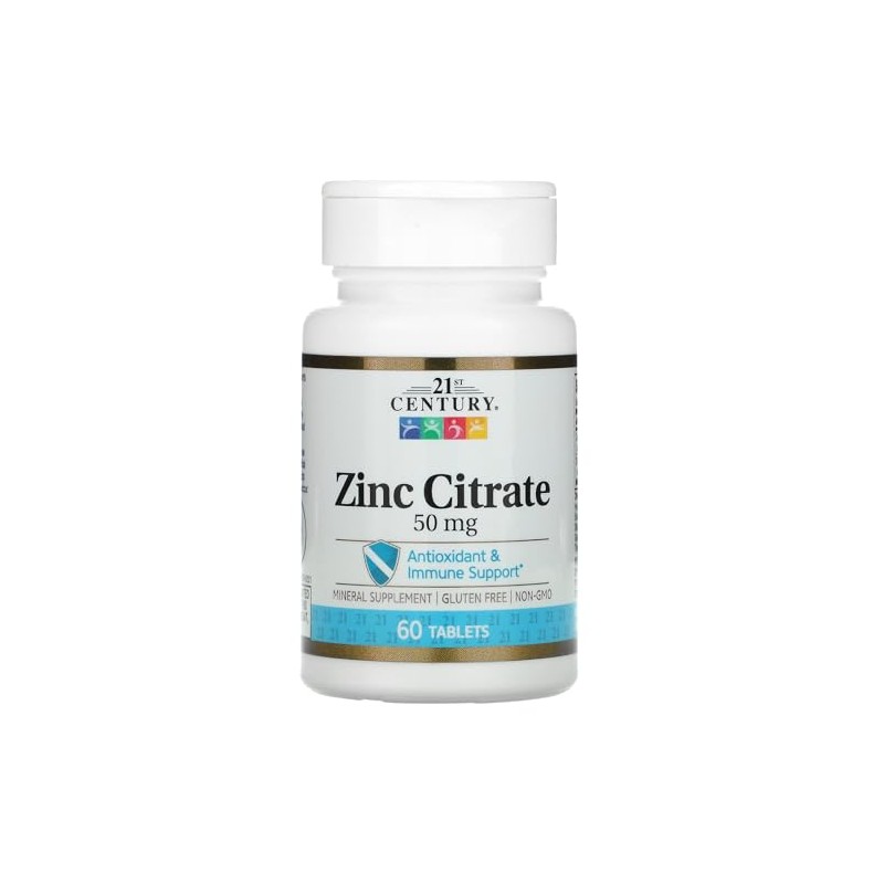 21st Century Healthcare Zinc Citrate Tablets 50mg, 60 Count
