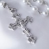Mary and Jesus Car Rosary with Lobster Clip, Imitation Pearl