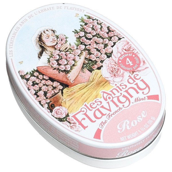 Les Anis De Flavigny, Rose (French Mints), 1.75-Ounce Tins (Pack of 8)