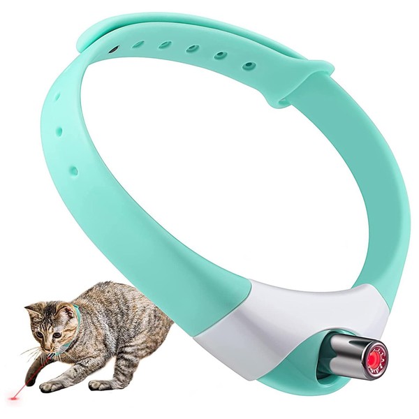 MZINGALL Wearable Cat Collar Laser Toy with Red Light, Interactive