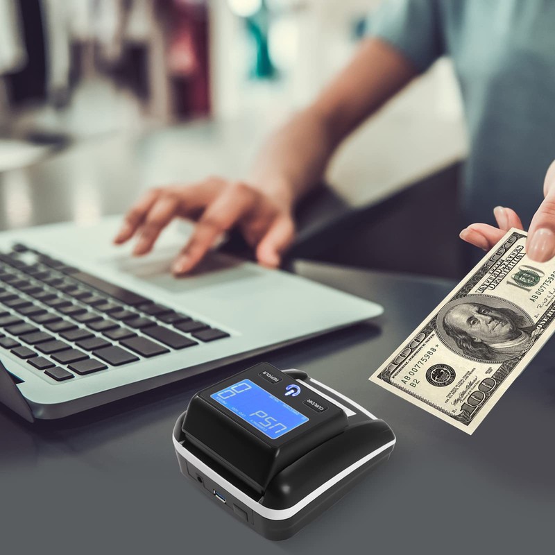 Banknote Counter, 5.31 x 5.71 x 2.95 Inch Counting Machine,