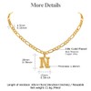 FOCALOOK Initial Neckles for Women Men 14K Gold Plated N