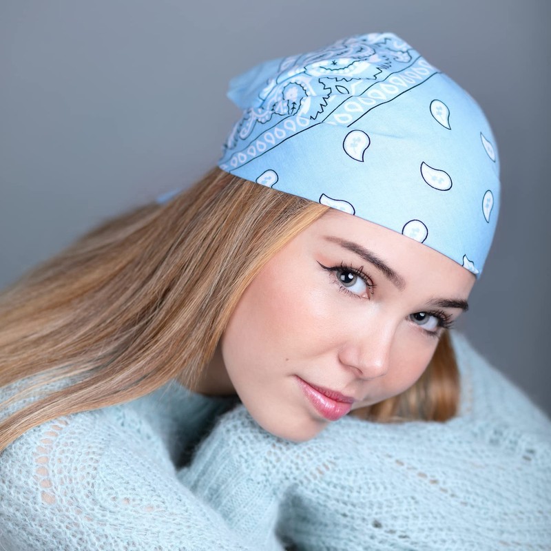 KARL LOVEN Bandanas Pack 100% Cotton Paisley Scarf Head Neck